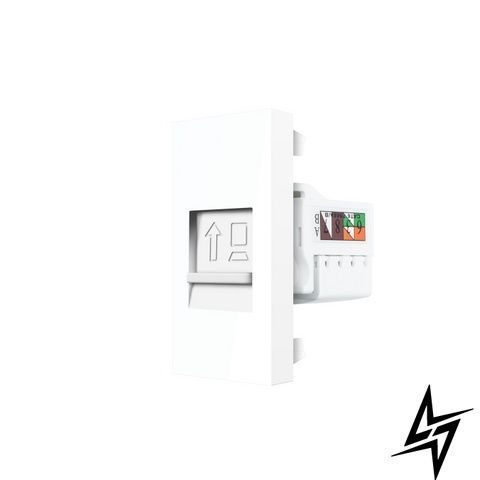 Механізм розетка інтернет RJ-45 Livolo білий (VL-FCCP-1WP) фото