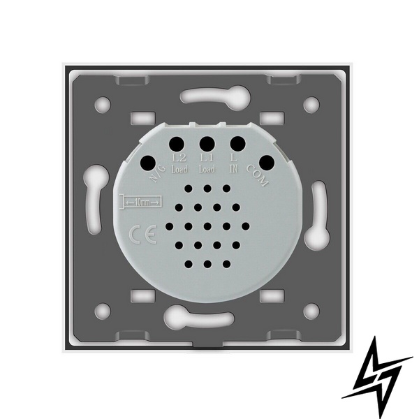 Сенсорна кнопка 1 сенсор Сухий контакт Livolo білий скло (VL-C701IH-11) фото