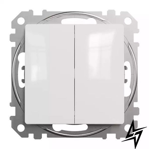 2-клавишный выключатель Schneider Electric SDD111105 Sedna Design, белый, глянцевый, IP20 SDD111105 фото