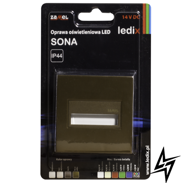 Настенный светильник Ledix Sona квадратная 14-211-46 врезной Старое золото RGB 14V ЛЕД LED11421146 фото в живую, фото в дизайне интерьера