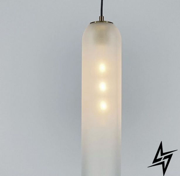 Дизайнерський світильник у мінімалістичному стилі LE25717 10x40см Латунь/Прозорий 101/1 WT фото наживо, фото в дизайні інтер'єру