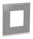Горизонтальна однопостова рамка Unica New Pure NU600280 алюміній матовий / білий Schneider Electric фото 4/4