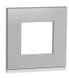 Горизонтальна однопостова рамка Unica New Pure NU600280 алюміній матовий / білий Schneider Electric фото 3/4