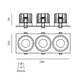 Точковий вбудований світильник LTX RIO F3 01.6480F3.30.940.BK чорний IP44 18 Вт 4000 K 01.6480F3.30.940.BK - зображення 2