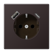 USB-розетка JUNG AL1520-15CAD LS 990 USB SCHUKO, dark - зображення 1