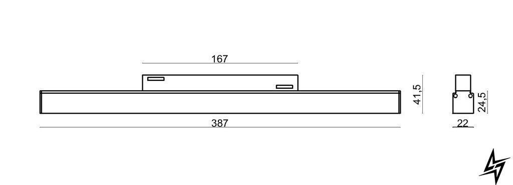 Светильник линейний 24W 30&deg; Osram3030 1920LM 3000К ALMG-M05 24W 3K BK ALMG-M05 24W 3K BK фото