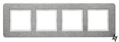Чотиримісний горизонтальна рамка Q.7 10246083 (нержавіюча сталь) Berker фото