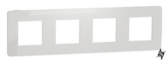 Четырехпостовая рамка матовая Unica New Studio Color NU280818 белый/белый Schneider Electric фото