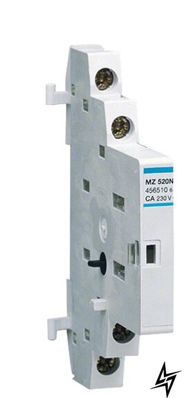 Додатковий контакт MZ520N для автомата захисту двигуна 1 НВ + 1НЗ Hager фото