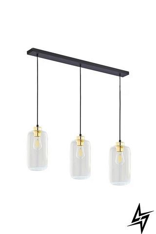 Люстра TK Lighting Marco 6037 на 3 лампы E27 черный золотой и прозрачный 125 &times; 83 &times; 13 см фото