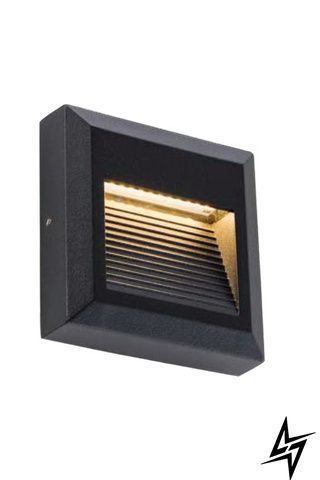 Уличный настенный светильник Nowodvorski Sidewalk Square LED 8148 1,6 Вт 3000 K черный 10 &times; 10 см фото