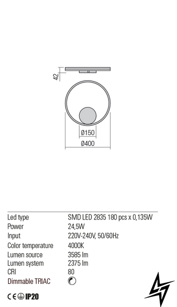 Настенный светильник бра Redo Orbit 01-1903-TRIAC ЛЕД  фото в живую, фото в дизайне интерьера