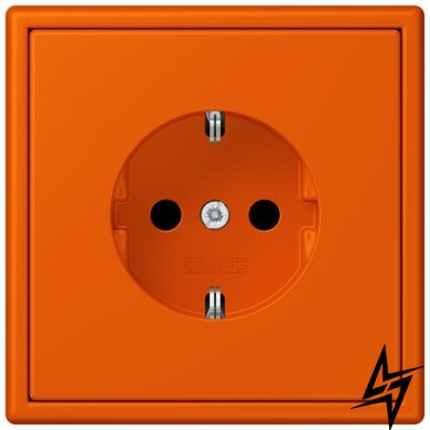 LC1520KI4320S Les Couleurs® Le Corbusier SCHUKO®-розетка з вбудованою підвищеним захистом від дотику orange vif Jung фото