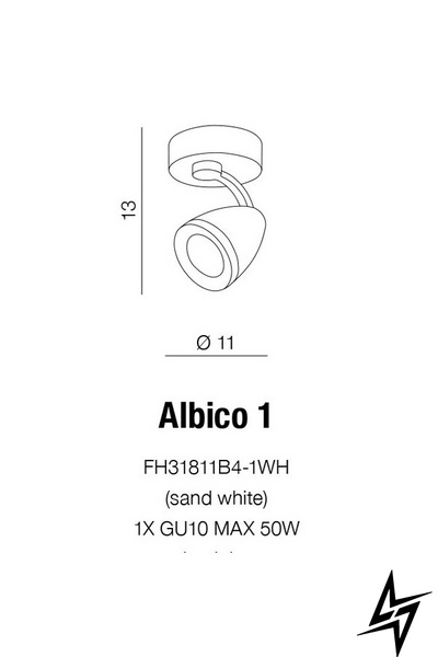 Точечный накладной светильник Azzardo Albico AZ1240 15502 фото в живую, фото в дизайне интерьера