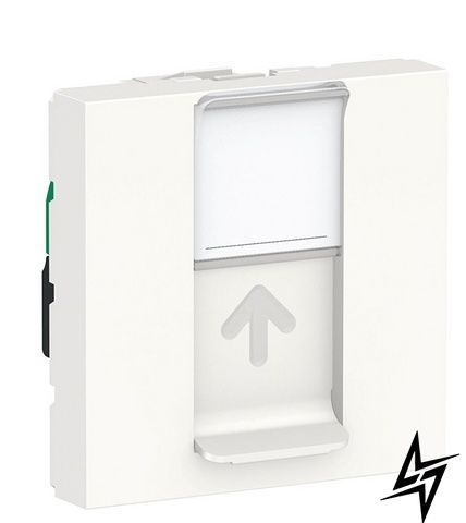 Одинарна комп'ютерна розетка NU341118 RJ45 cat.5e UTP з полем для напису 2М біла Unica New Schneider Electric фото