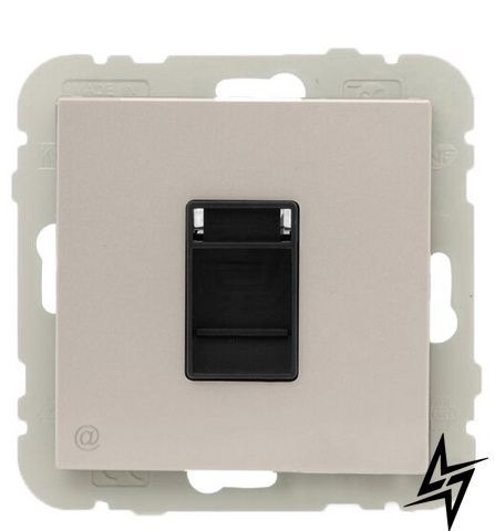 Механізм комп&rsquo;ютерної розетки RJ45 Efapel 21453 TPE Logus 90, бежевий матовий фото