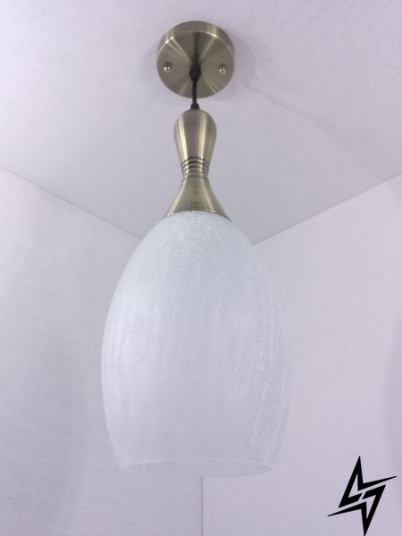 Потолочная люстра подвесная на 1 лампочку L23-37425 Бронза 11298/1 фото в живую, фото в дизайне интерьера