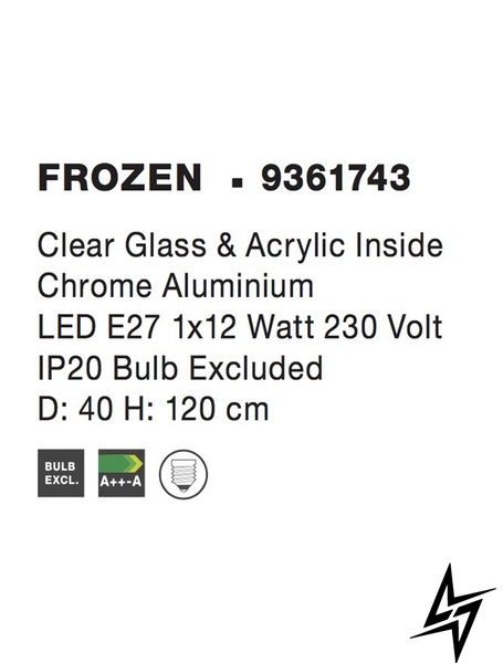 Підвісний світильник Nova luce Frozen 9361743  фото наживо, фото в дизайні інтер'єру