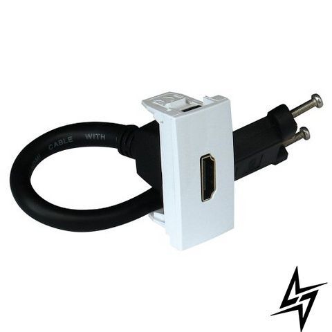 HDMI-розетка Efapel 45435 SBM Quadro 45, білий матовий 45435 SBM фото