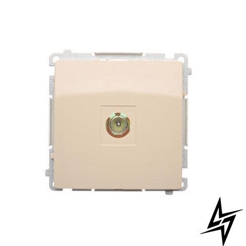 Розетка антенная TV одинарная бежевый Simon Basic BMAK3.01/12 фото