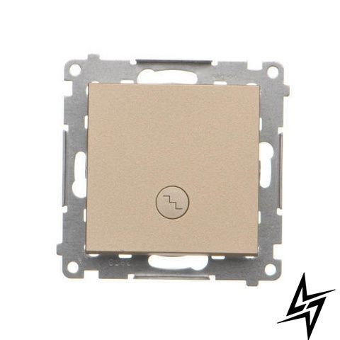 1-клавишный выключатель с подсветкой Simon TW6L.01/144 55, шампань матоваяя, 10 AX, 250 В, IP20/IP44 фото