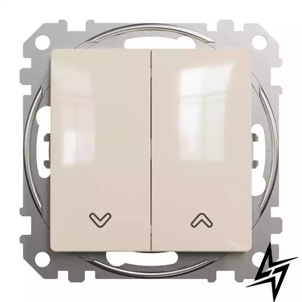 Выключатель для жалюзи Schneider Electric SDD112104 Sedna Design, 10 А, бежевый, глянцевый, IP20 фото