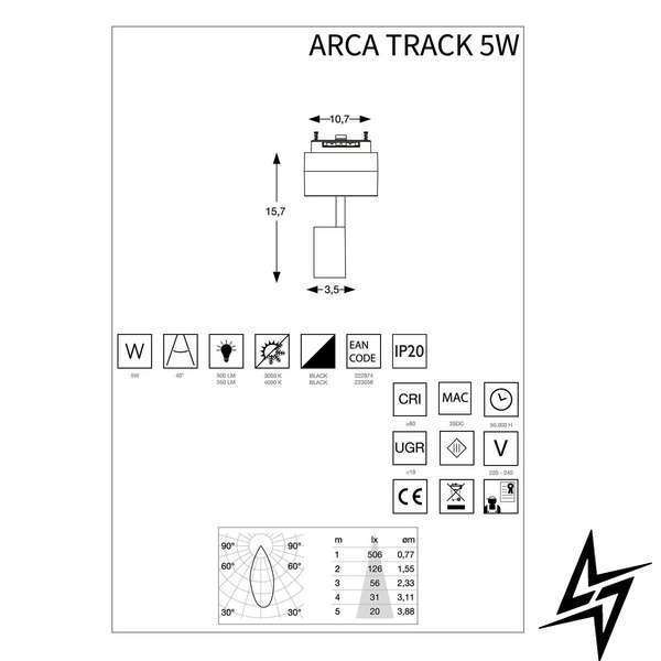 Магнитный трековый светильник 222974 Ideal Lux Arca Track 5.5W 34° 3000K  фото в живую, фото в дизайне интерьера