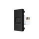 Механизм розетка интернет RJ-45 Livolo черный (VL-FCCP-1BP) 727100112 фото