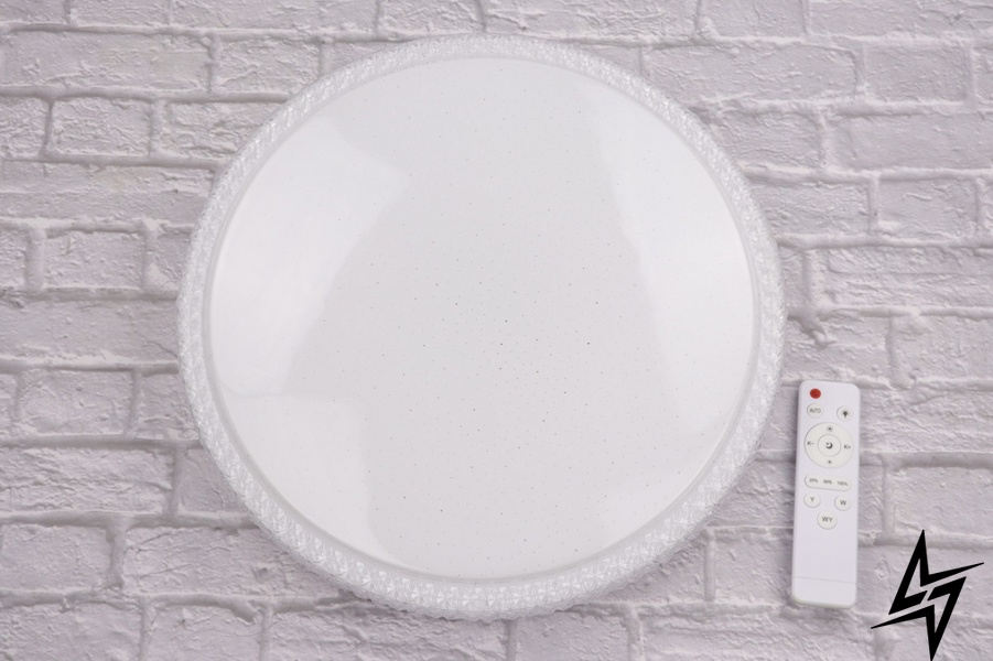 Потолочный светильник LED с пультом L23-37725 Белый W71139B/400 фото в живую, фото в дизайне интерьера