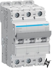 Автоматичний вимикач Hager NRN300 3P 0,5A C 25kA фото