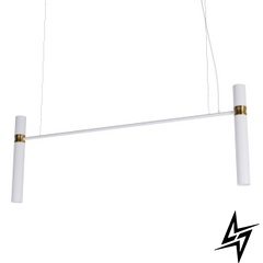 Люстра Tube chandelier PikArt 5299 Золотой/белый 150 см  фото в живую, фото в дизайне интерьера