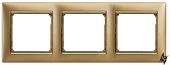 Рамка трехместная Valena матовое золото 770303 Legrand фото
