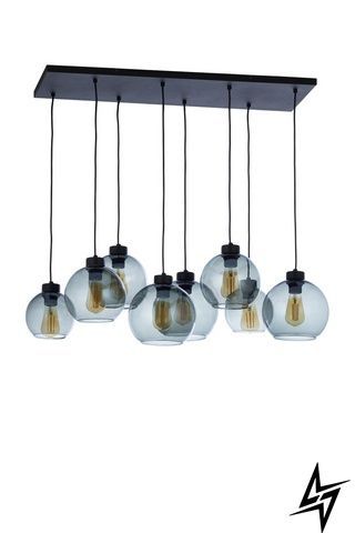 Подвесная люстра TK Lighting Cubus 4113 на 8 ламп E27 черный и серый 80 &times; 83 &times; 30 см фото