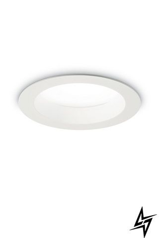 Точечный встраиваемый светильник Ideal Lux Basic Wide 193526 белый 15 Вт 3000 K IP44 193526 фото