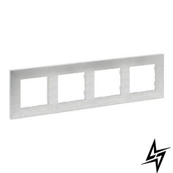 Рамка 4-постовая NILOE STEP Legrand 863894 цвет фактурный алюминий фото