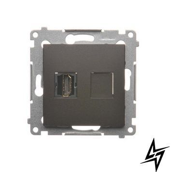 Розетка HDMI 1-на коричневий матовий Simon 54 DGHDMI.01/46 фото