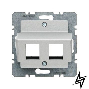 Накладка для модулей AMP алюминий B.3/B.7 GLAS/K.1 Berker 14631404 фото