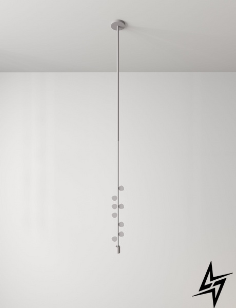 Подвесной светильник Ecualipt Gray (RAL 7036) Серый LED 1700Lm 4500K  фото в живую, фото в дизайне интерьера