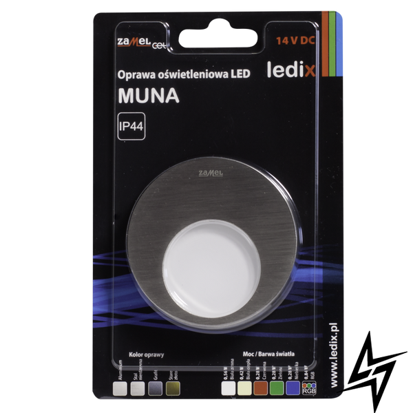 Настенный светильник Ledix Muna 02-111-26 накладной Сталь RGB 14V ЛЕД LED10211126 фото в живую, фото в дизайне интерьера