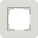 0211421 Рамка с антрацитовой подложкой E3 Светло-серый / Антрацит 1-постовая Gira фото 1/2
