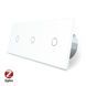 Розумний сенсорний ZigBee вимикач 3 сенсорів (1-1-1) Livolo білий (VL-C701Z/C701Z/C701Z-11) - зображення 1