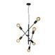 Люстра Italux Ferreia PND-5986-6-BL черная 6&times;E27 PND-5986-6-BL - изображение 1