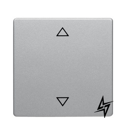 Одинарна клавіша вимикача Q.x 16206074 з символом «Стрілки» (алюміній) Berker фото