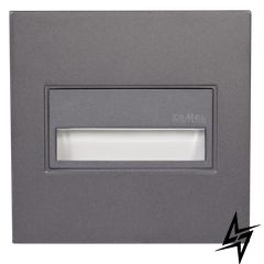 Настінний світильник Ledix Sona квадратна 14-211-32 врізний Графіт 3100K 14V LED LED11421132 фото наживо, фото в дизайні інтер'єру