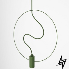 Подвесной светильник Slim Forest (RAL 6003) Зеленый  фото в живую, фото в дизайне интерьера