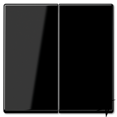 A1565.07SW А 500 Чорний Накладка світлорегулятора 2-х канального нажимного Jung A серія фото