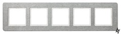 Пятиместная горизонтальная рамка Q.7 10256083 (нержавеющая сталь) Berker фото