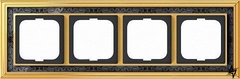 1724-833-500 Рамка Dynasty Латунь полированная черная роспись 4-постовая 2CKA001754A4578 ABB фото