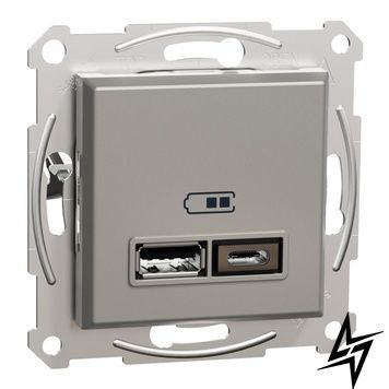 Розетка USB тип A+C 21 Вт Asfora бронза Schneider Electric EPH2700569 фото