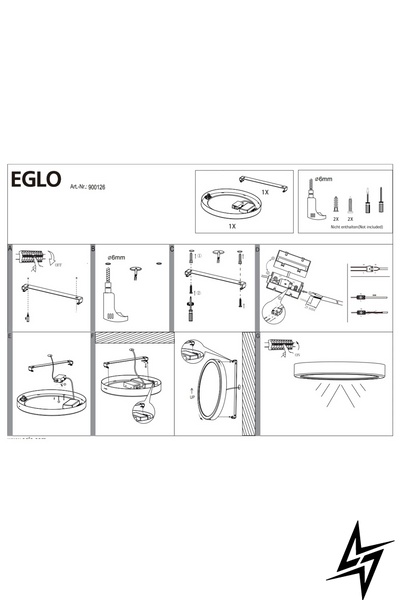 Стельовий вуличний світильник Eglo 900126 Argolis-Z LED 53662 фото наживо, фото в дизайні екстер'єру